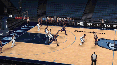 NBA 2K18弧顶双掩护进攻战术动图教学